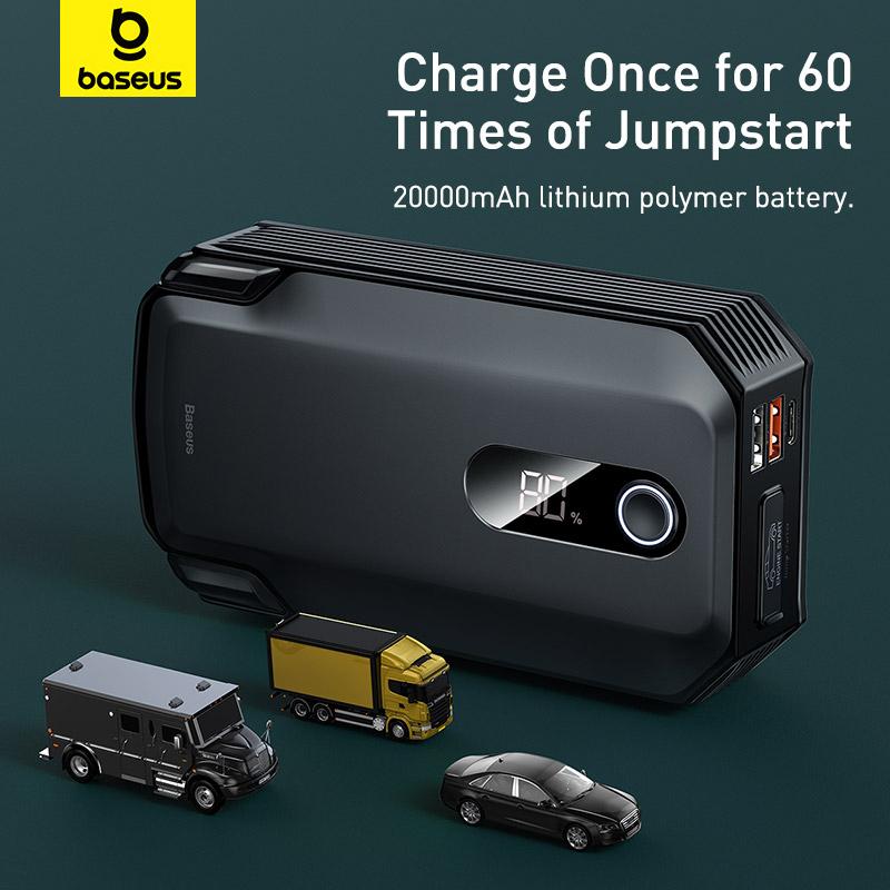 Baseus Super Energy Max автомобильный пусковой агрегат 10000mAh-20000mAh Paak ток 2000A, автомобильный инвертор зарядное устройство преобразователь розетка ЕС блок питания, автомобильный аккумулятор