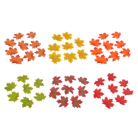 100шт искусственный клен реалистичный многофункциональный прочный красивый яркий лист для офиса