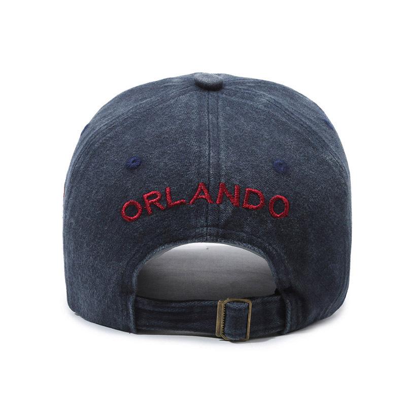Spring and autumn soft top letter fashion washed old cotton embroidered baseball cap men and women outdoor visor cap cap