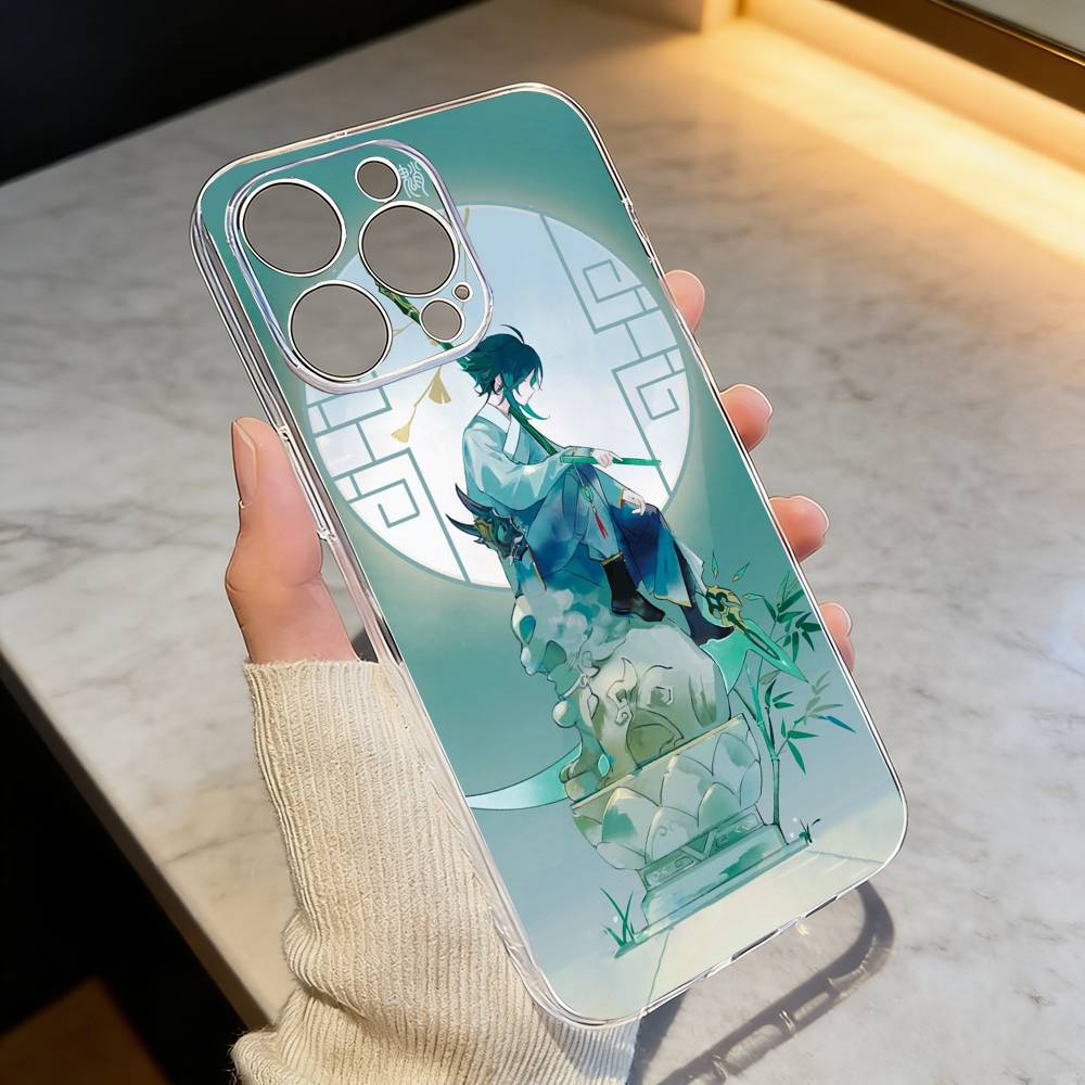 G-Genshin Impact Сяо Чехол для телефона для iPhone 17 16 15 14 13 12 11 Mini Pro Max Plus Прозрачная крышка
