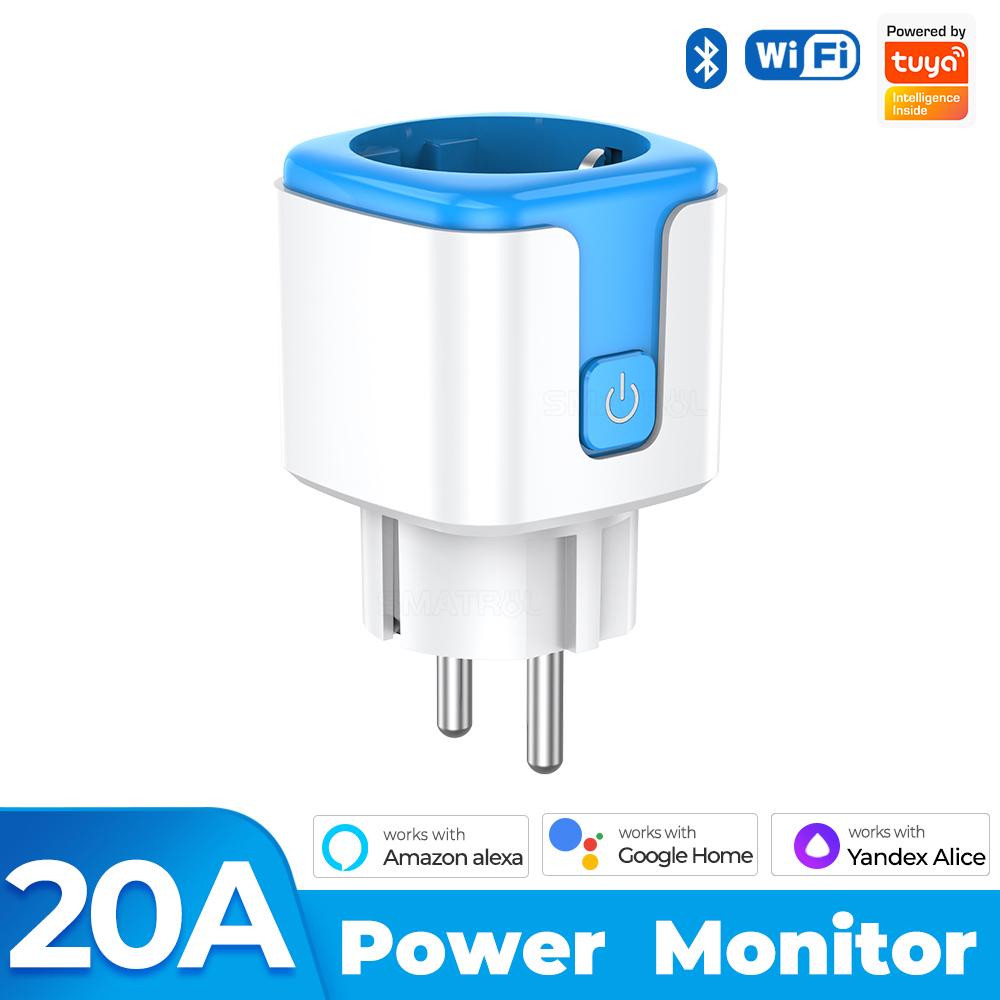 20a/16a Tuya Wi-Fi EU умная розетка 220 В монитор мощности беспроводная розетка дистанционный таймер электрическое управление для Google Home Alexa