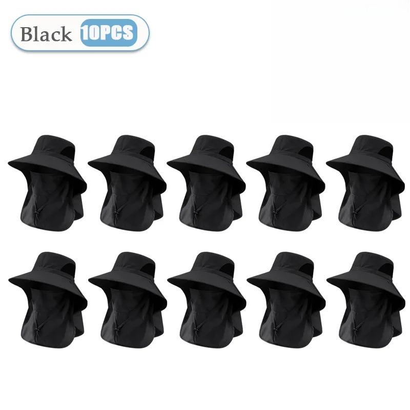 Summer Sun Hats UV Protection Outdoor Hunting Fishing Cap for Men Women Hiking Camping Visor Bucket Hat Neck Flap Fisherman Hat