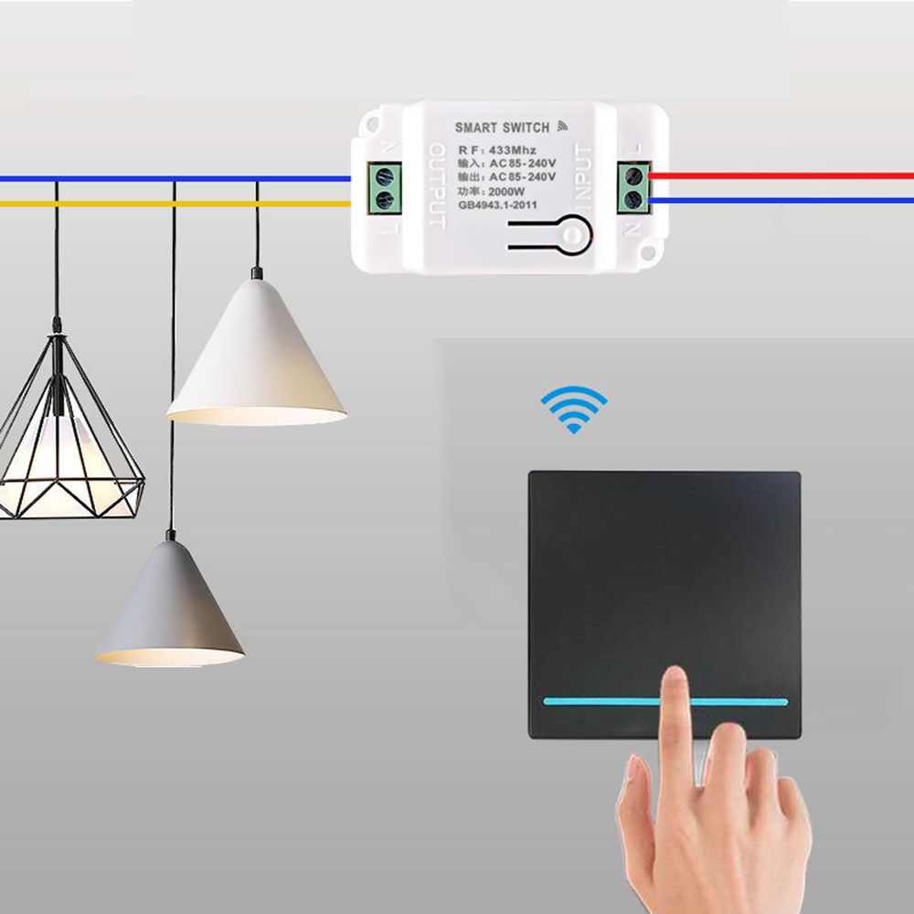 86mm Led 2 Way Push Button Switch Rocker Switch Remote Transmitter Remote Control Switch