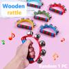 Children's Intellectual Props Handbell Hand Bells With 5 Jingle Bells Wood Handle Musical Instrument Toy For Music Class
