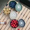 Folding Handle Folding Snow Bowl Lightweight Portable Picnic Bowl Aluminum Zinc Zinc Alloy Bowl  Backpacking