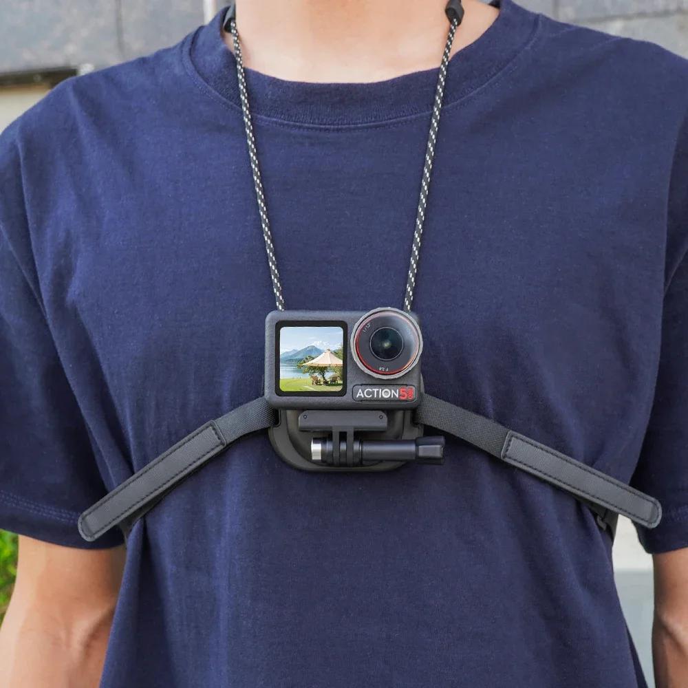Магнитный ремешок на шею Flymile Нагрудный крепление для Insta360 X6/DJI Action Camera Аксессуары Держатель для POV видеосъемки