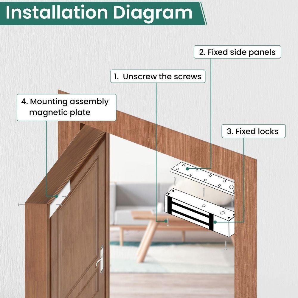 60/280KG Holding Force Electromagnet Lock Magnetic Door Access Control Lock Escaping Room