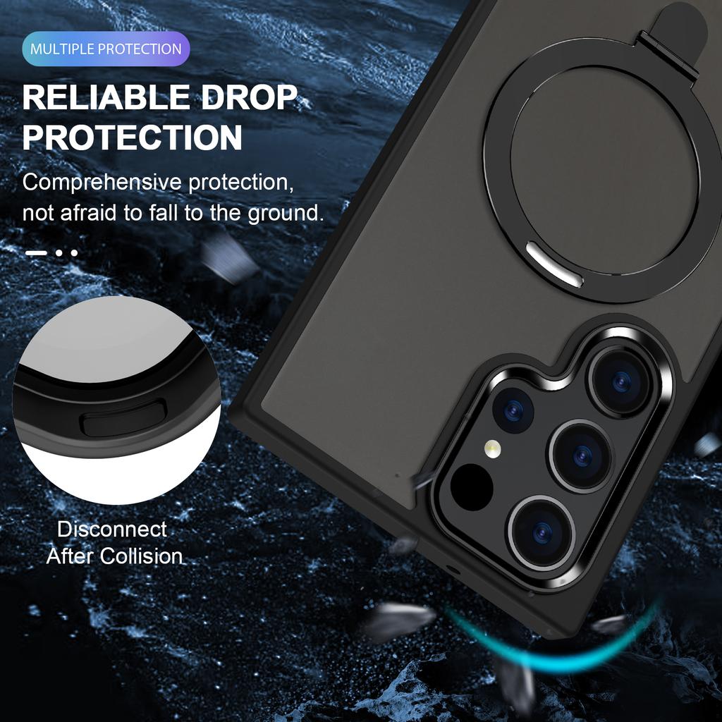 For Samsung Galaxy S23 Ultra Case Compatible with MagSafe Kickstand PC Phone Cover