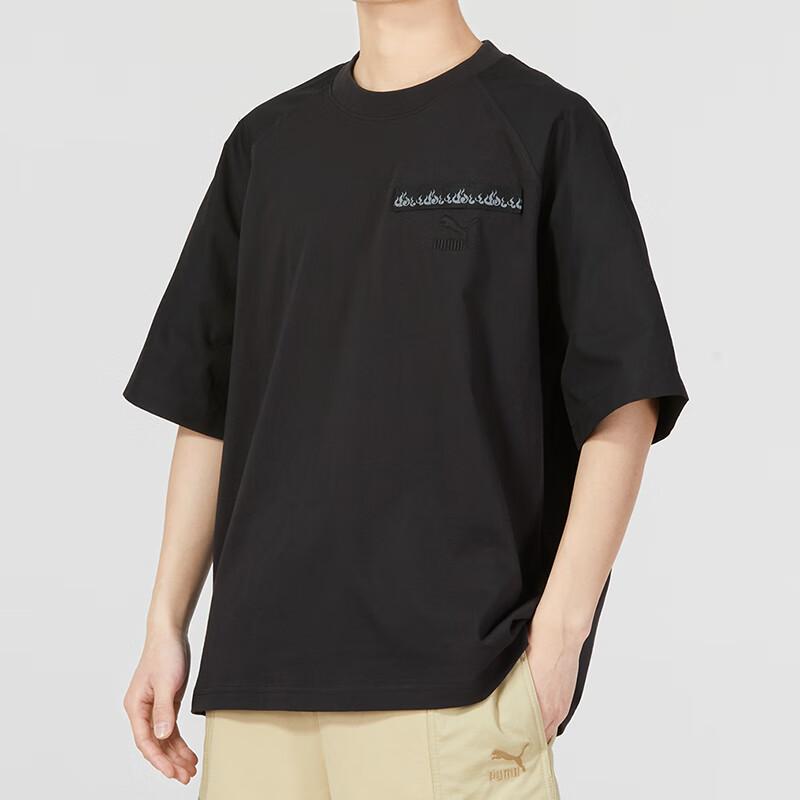 Puma Свободная футболка с круглым вырезом Culture Tribute Series, мужские топы, черный 621928-01