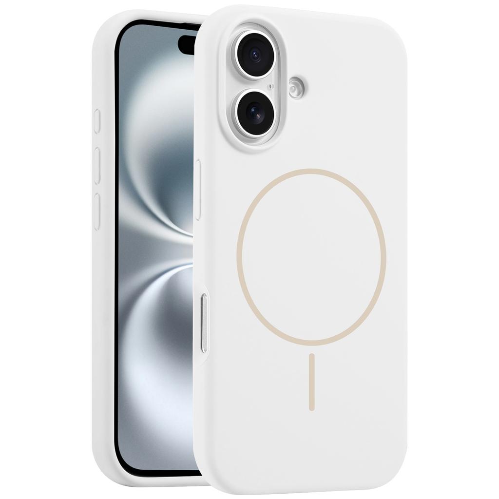 For iPhone 16 Case Compatible with MagSafe Soft Silicone Shockproof Phone Cover - Purple