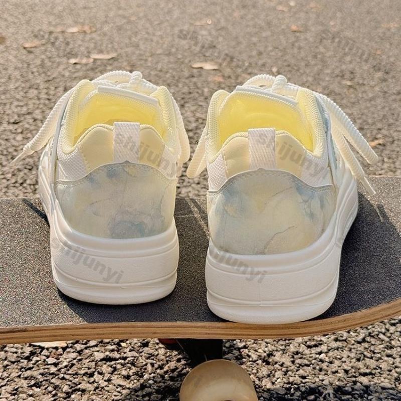 Модные женские кроссовки на платформе 2025 Дышащая сетка Повседневная обувь на плоской подошве Модная перекрестная шнуровка Удобная вулканизированная обувь Zapatos Mujer