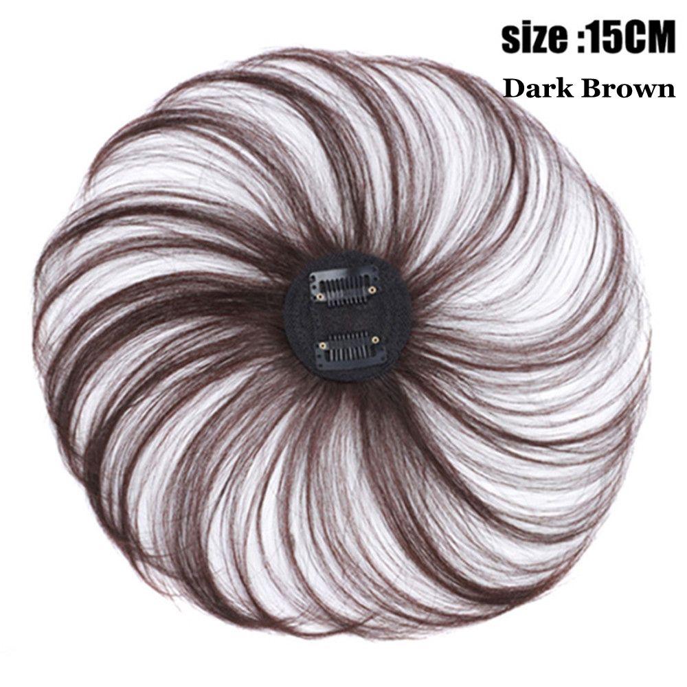 100% Натуральные Волосы Накладка-Топер На Макушку На Заколках для Маскировки Облысения