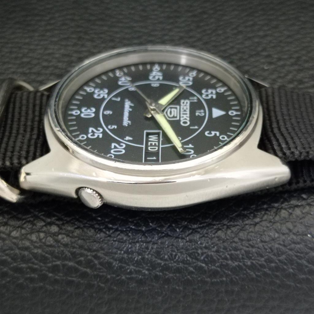 АВТОМАТИЧЕСКИЕ ВИНТАЖНЫЕ ЧАСЫ SEIKO 5 ЯПОНИЯ 6309A МУЖСКИЕ С ЧЕРНЫМ ЦИФЕРБЛАТОМ a701290-5