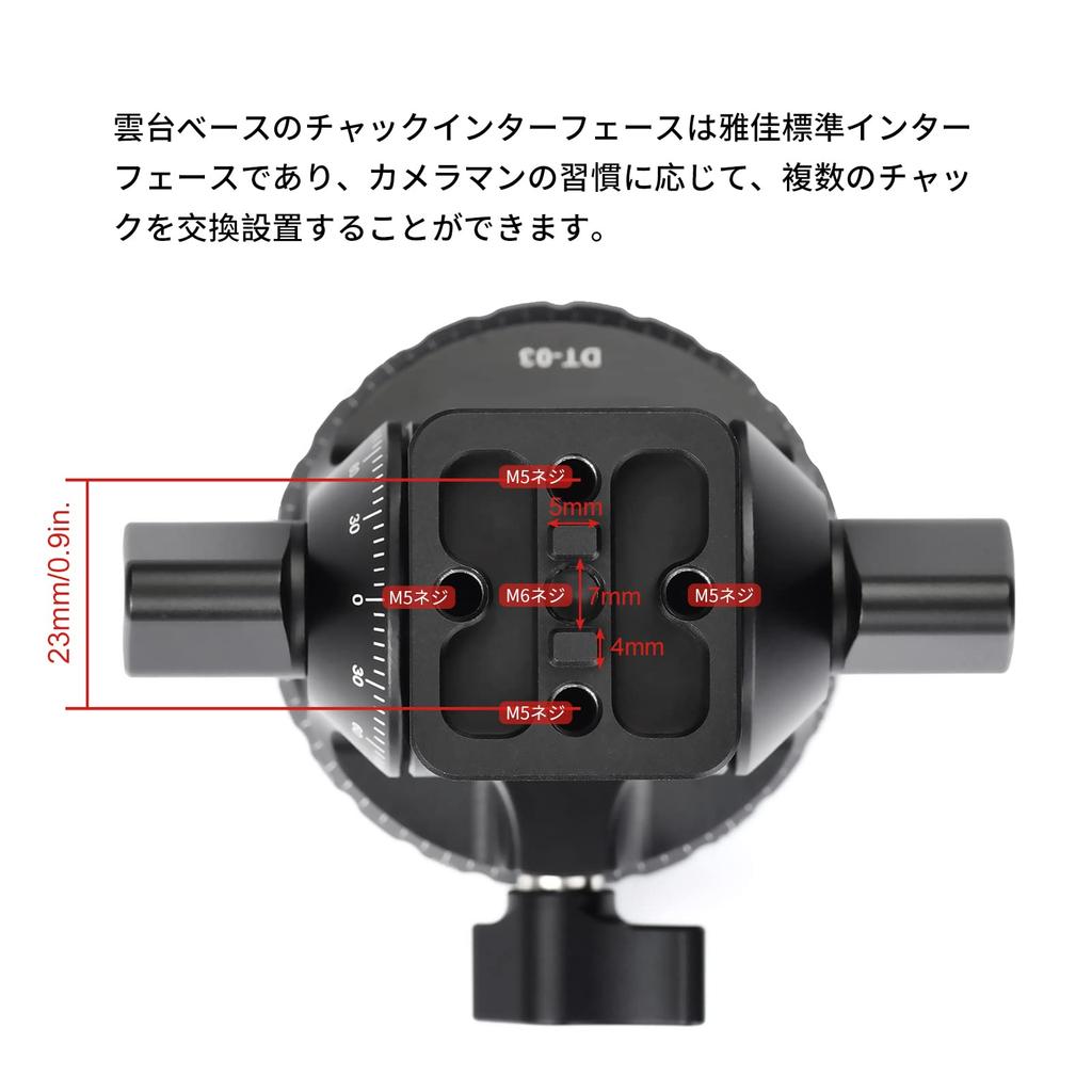 Головка панорамирования SWFOTO зажимная головка монопода Arca Swiss DT-03R 2-way 2-way (пластина включена)