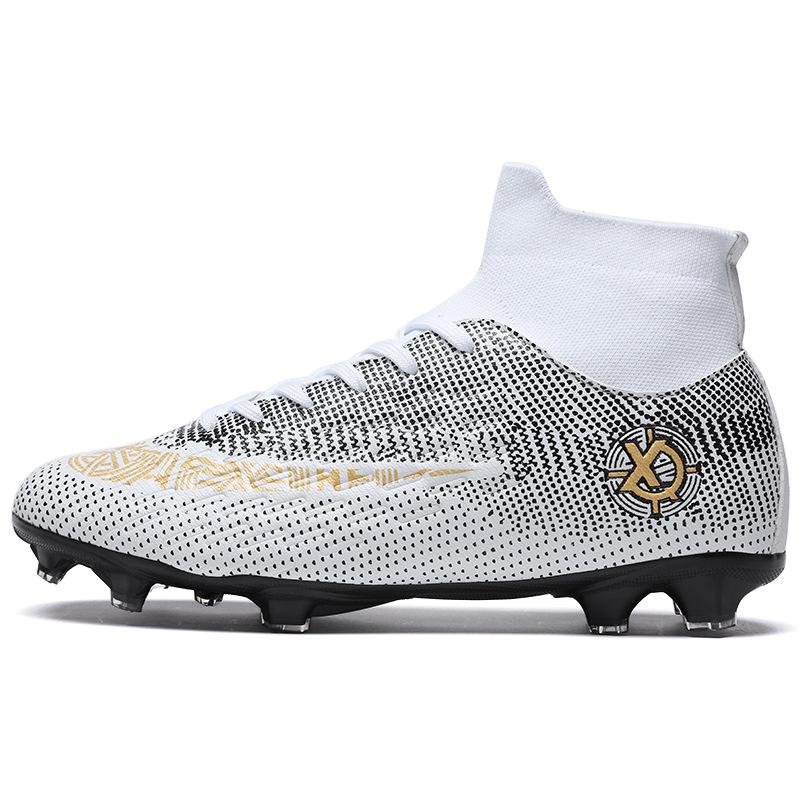 Новые бутсы C Luo с высоким верхом детские взрослые мужские и женские шиповки тренировочные искусственная трава спортивная обувь