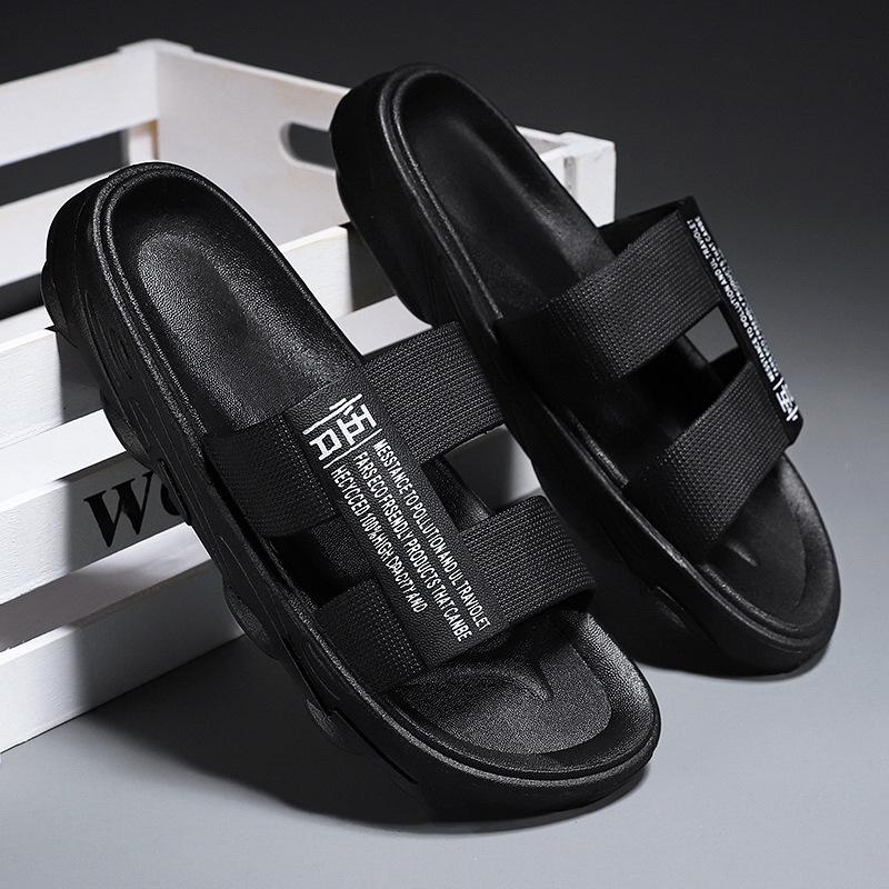 Летние новые модные мужские шлепанцы для улицы и отдыха, пляжные шлепанцы на мягкой подошве с нескользящей подошвой для мужчин