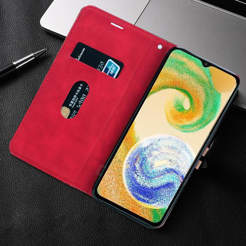 Матовый кожаный чехол-книжка-бумажник для Samsung Galaxy A04S A14 A54 A53 S21 S22 S23 Ultra Plus Xiaomi Redmi Note 12 iPhone 14 13 12 11 Pro Max
