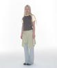 AMES-WORLDWIDE Unbalance Layered Skirt Pants Yellow