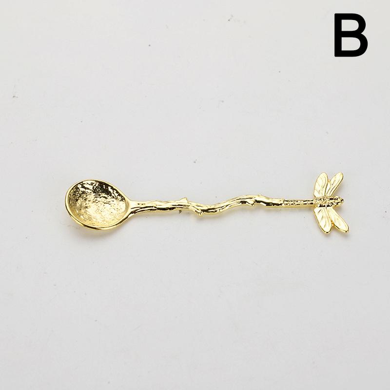 1PC Vintage Spoon Ice Cream Spoon For Coffee Tea Gift For Souvenir Dragonfly Stars Design
