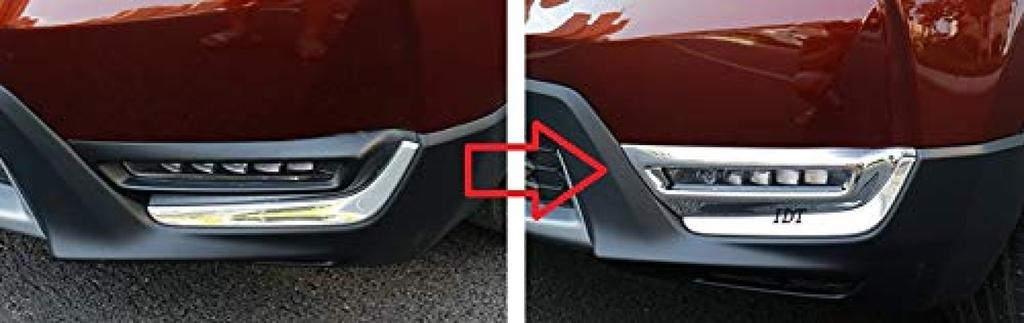 A Mini Chrome Fog Cover Bezel Trim Molding Specifically Designed for the New Honda Chrome Fog Fog Lamp Light for [Includes Cloth] Garnish,