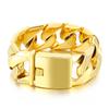 Men 'S European And American Fashionable Gold 31mm Wide Domineering Titanium Steel Hip -Hop Bracelet