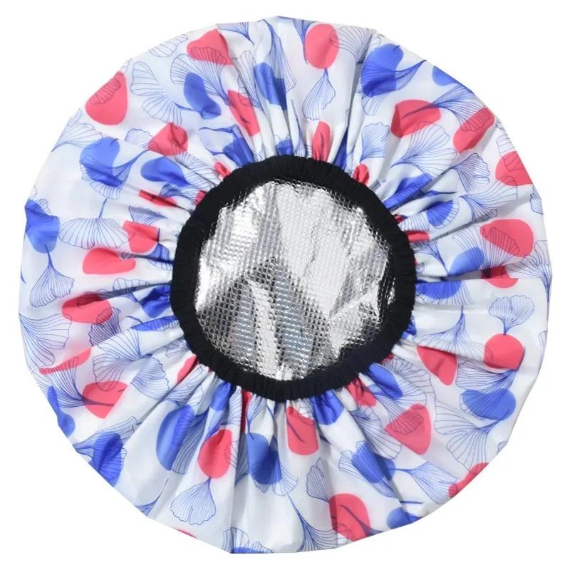 1PC Self-heating Tin Foil Hat Thickened Heating Steam Shower Caps Hair Mask Cap Portable Hair Salon Smooth Hair Oil Baking Cap