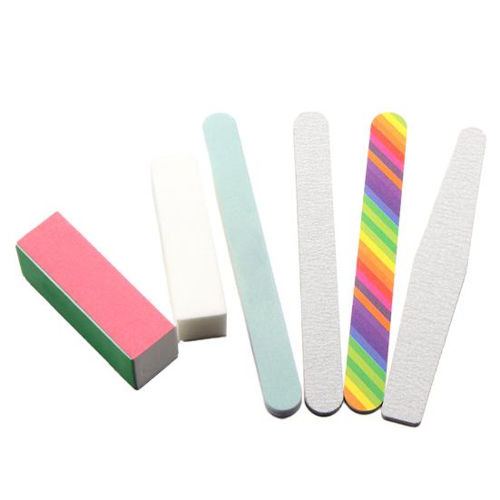 6шт пилочки для ногтей буферы полировка шлифовальные блоки для маникюра инструмент для дизайна ногтей