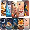 Чехол для телефона Cover для iPhone 17 Pro Max 16 15 14 13 12 11 Pro Max Plus 17AIR Ударопрочный Мягкий ТПУ Корпус Милый Животное Лиса Fundas Сумка