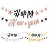 2024 New Year Banner Sparkling Vibrant Color Fine Texture Fade-Resistant Hanging Banner