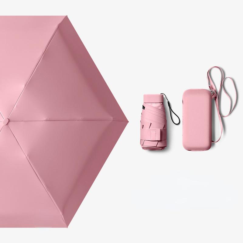 Портативный зонт от солнца и дождя, женский легкий складной зонт от солнца, мини-зонт небольшого размера, легко хранить зонтик