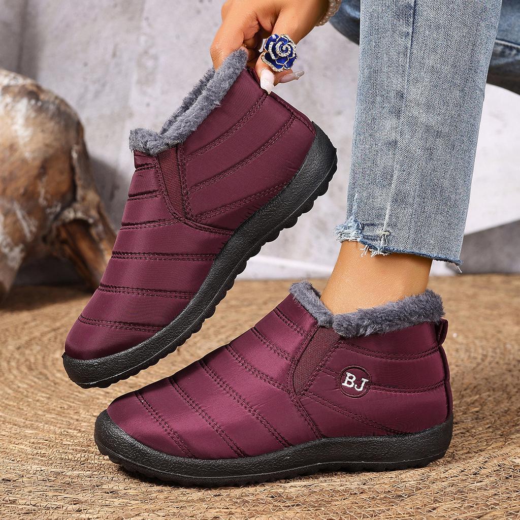 Cotton Boots 2025 Winter New Foreign Trade Cotton Shoes Snow Boots Women's Fashion Casual Velvet Warm Large Size Women's Shoes