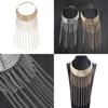 Fashionable Retro Multi Layer Tassel Design Women Metal Necklace For Daily Fashion Accessory