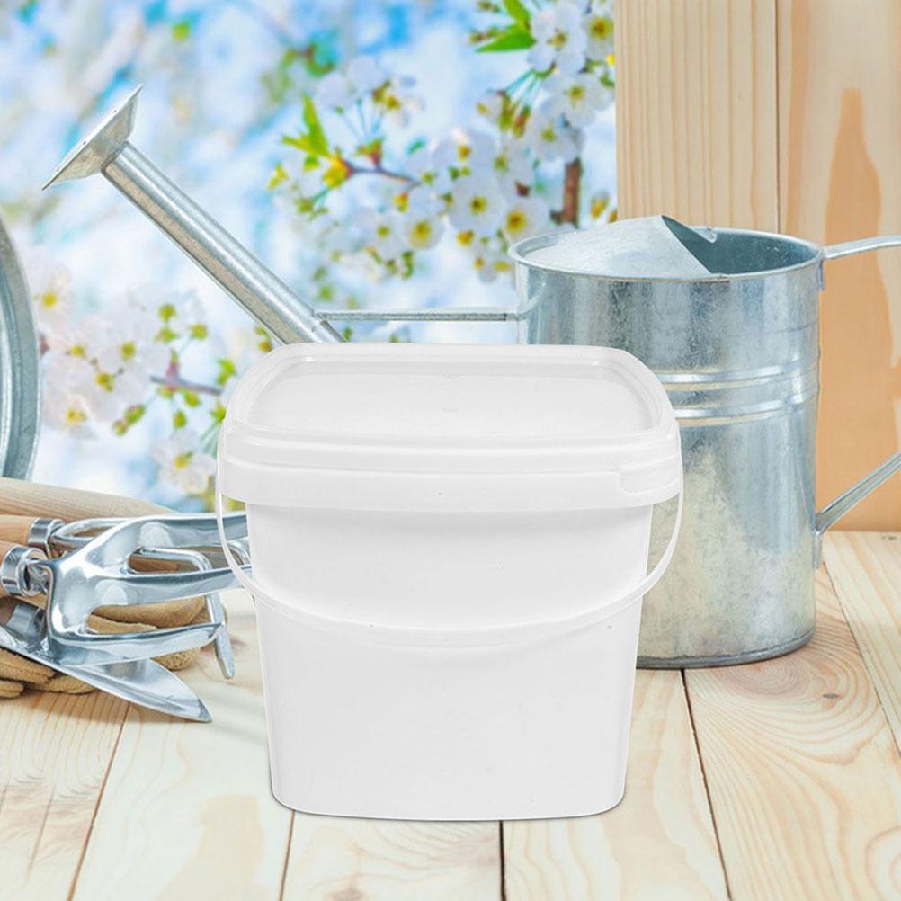 Square Bucket Plastic Bucket With Lid Strong Bearing Capacity Food Grade Water Container Multipurpose Bucket With Handle Storage