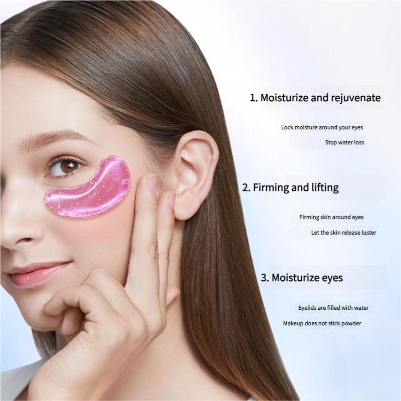 30 шт. Мерцающие кристальные патчи для глаз с коллагеном, глубокое увлажнение для разглаживания мелких морщин, восстанавливающий уход для области под глазами 6 г