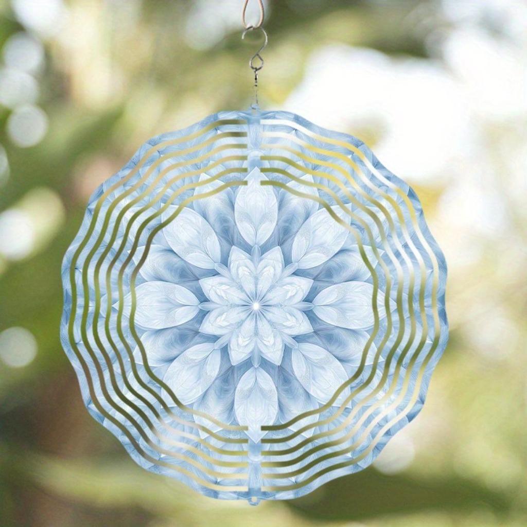 Metal Wind Spinner for Garden Courtyard Patio Outdoor Decor No Power Required Rotating Hook Festival Wind Chime Hanging Ornament