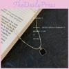 Stylish Black Geometric Pendant Collar Necklace For Women Trendy Alloy Snake Bone Chain Jewelry