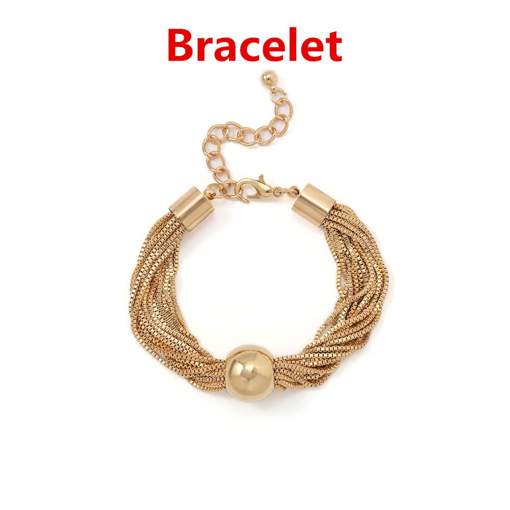 DIEZI Gothic Twisted Chunky Chain Necklace for Women Vintage Big Ball Pendant Choker Clavicle Link Chain Jewelry Steampunk