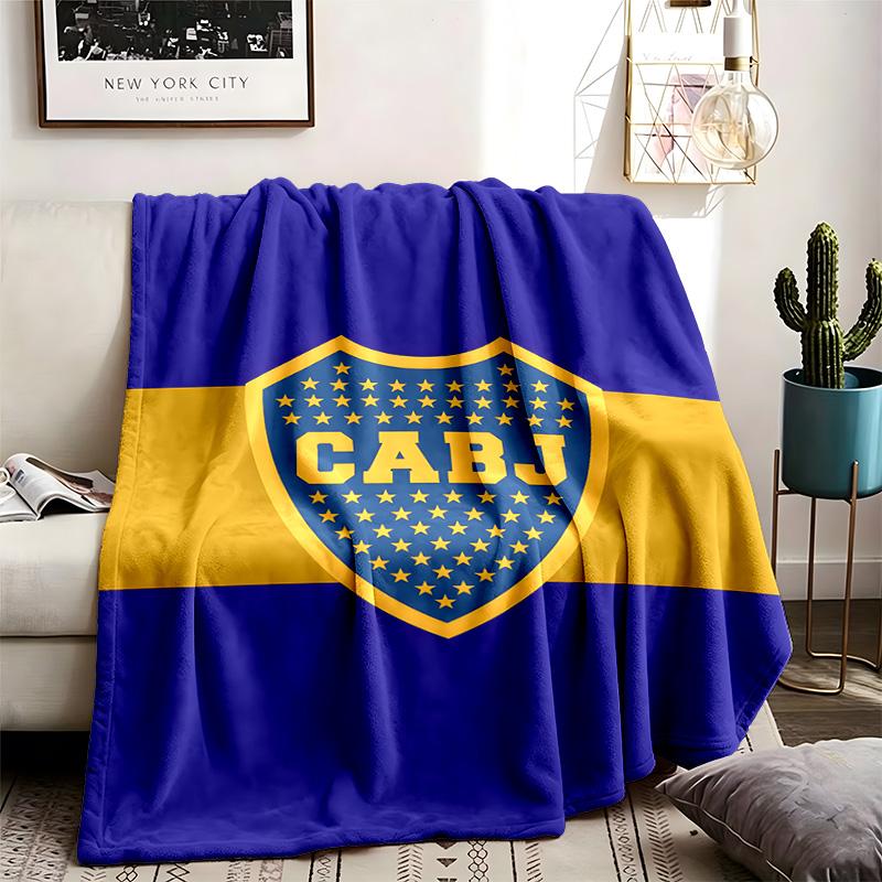 Club Atletico Boca Juniors Theme Personalized Outdoor Flannel Blankets Soft And Suitable For All Seasons Perfect For Sofas Beds And Camping