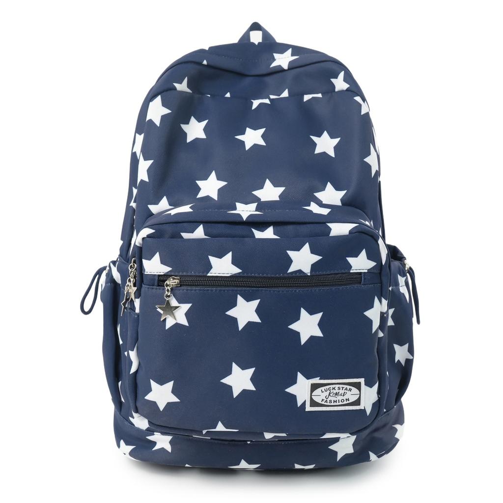 Школьная сумка высокая стоимость новая звездная печать школьная сумка большая вместимость повседневный туристический рюкзак модный крутой для младших и старших классов легкий рюкзак