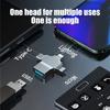 4 In 1 Memory Micro Sd Card Reader For Iphone Ipad Android Mac Pc Camera Type C Lighting Usb C Android Reader Portable Reader