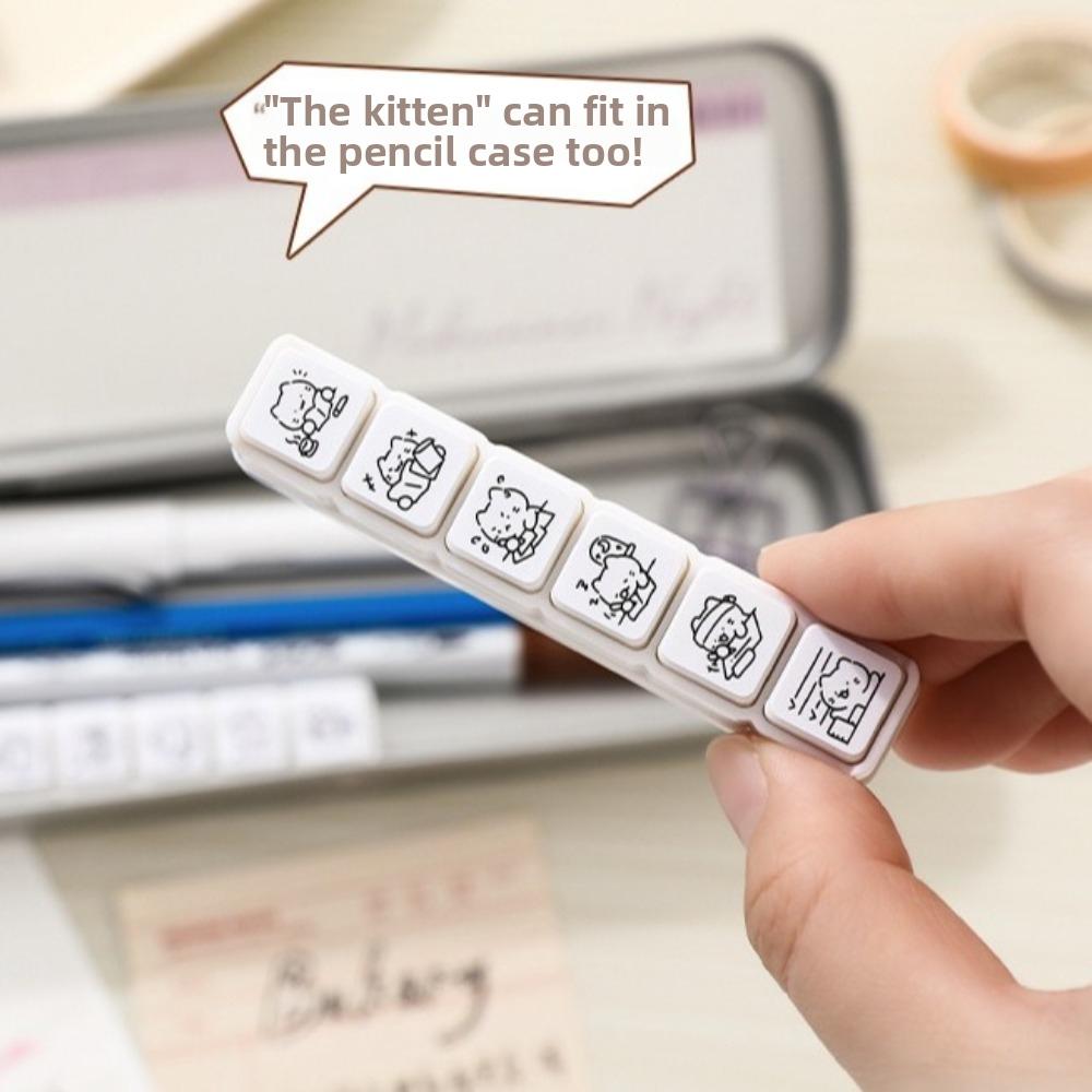 Plastic Cute Cat Emotion Stamp White Scrapbooking Stamp NEW 5.0 Journal Stamp Diy Projects