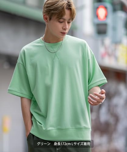 Improves SIDEWAYSTANCE Men's Solid Short Sleeve Sweatshirt, Purple