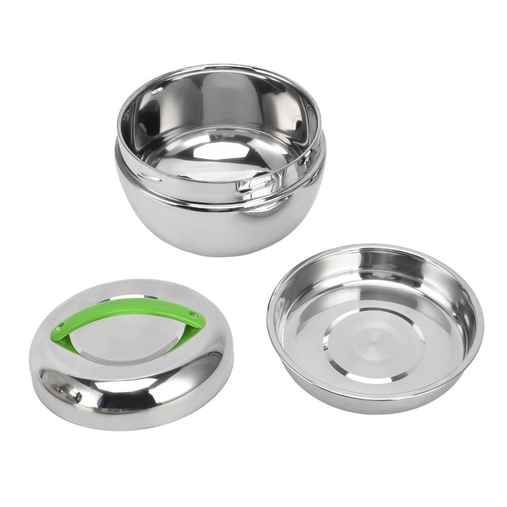 Silver Stainless Steel Food Container 0.8L/1L Thermal Food Container For Office