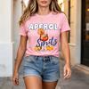 Vintage Aperol Spritz Cocktail Print T Shirt Unisex Unisex Drink Lover Casual Short Sleeve Daily Wear Tops Cotton Harajuku Y2k