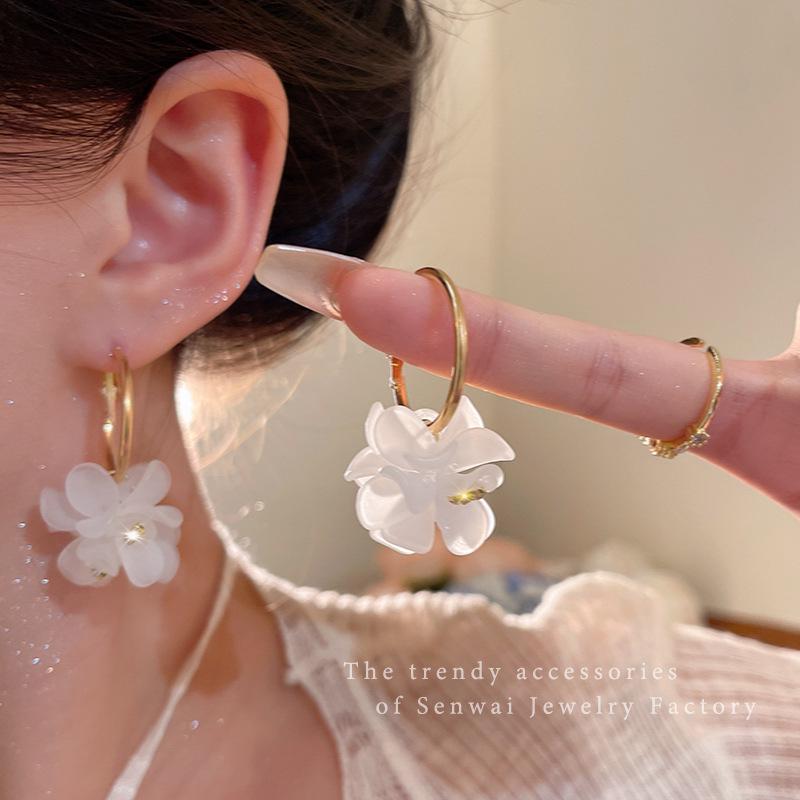 Летние милые серьги с цветами: Универсальные серьги-гвоздики высокого класса с иглой из серебра 925 пробы