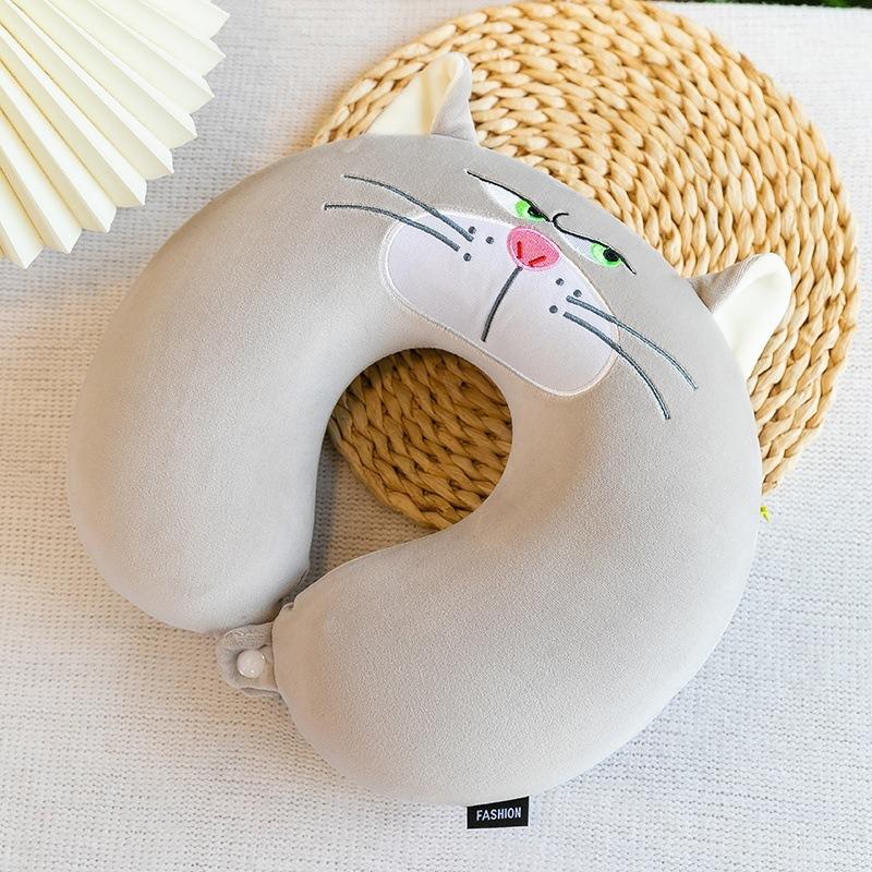 Подушка для путешествий, Подушка для шеи, Поддержка шеи, головы и подбородка, Милая дорожная подушка для шеи с рисунком для мальчиков и девочек, Дорожные аксессуары для самолета, автомобиля, откидывания