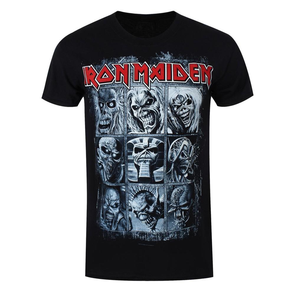 Iron Maiden T-Shirt Nine 9 Eddies Rock Band New Black Official