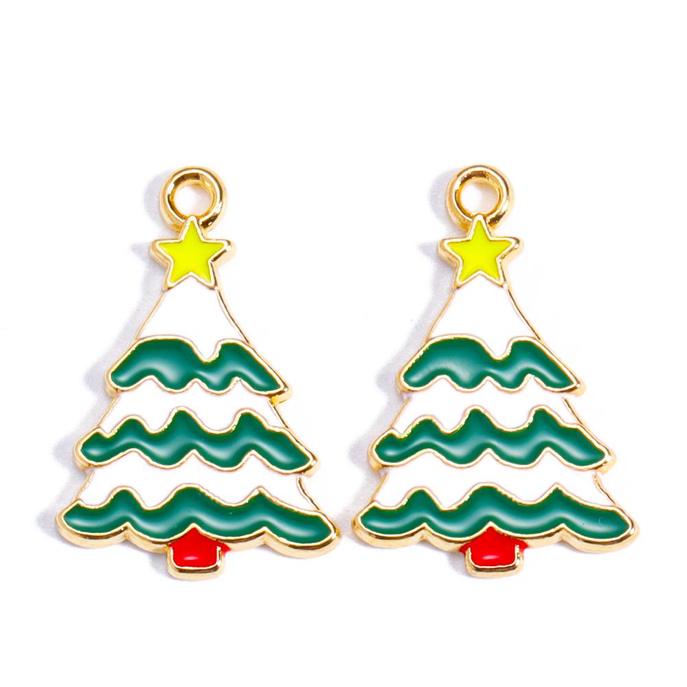 Эмаль Рождественские Подвески Рождественский Подарок Олень Снеговик Санта-Клаус Подвеска для самостоятельного изготовления ожерелья Серьги Ювелирные Изделия Аксессуары