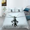 3D Bedding Set Vehicle Pattern Quilt Cover and Pillowcase 2 or 3 Pieces of Aircraft or Bicycle Printed Full-size Washable and Comfortable Bedding