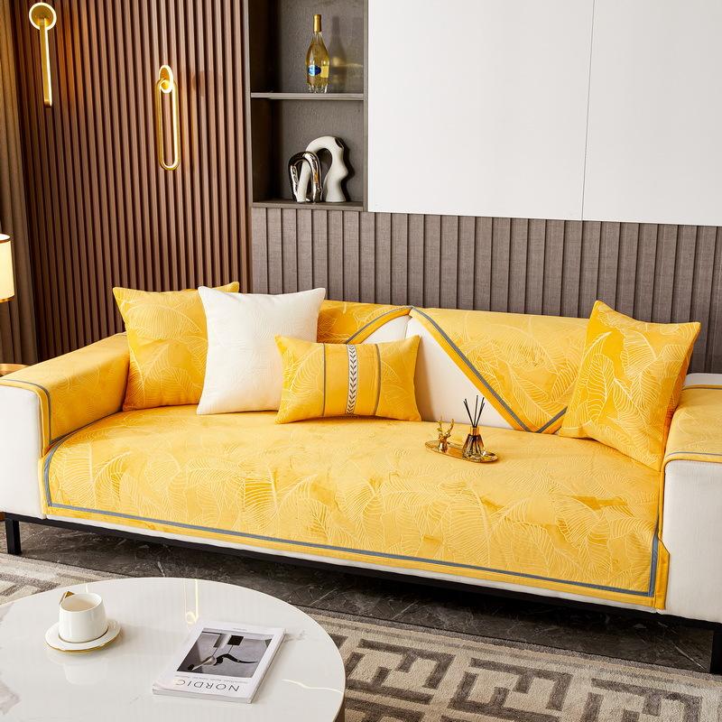 Новые зимние мягкие чехлы для диванов, жаккардовые диванные подушки, противоскользящая защита для дивана, съемный чехол для дивана, одеяло для гостиной